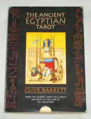 Ancient Egyptian Tarot - Clive Barrett. HTF OOP 78-Card Deck & Book in Box.