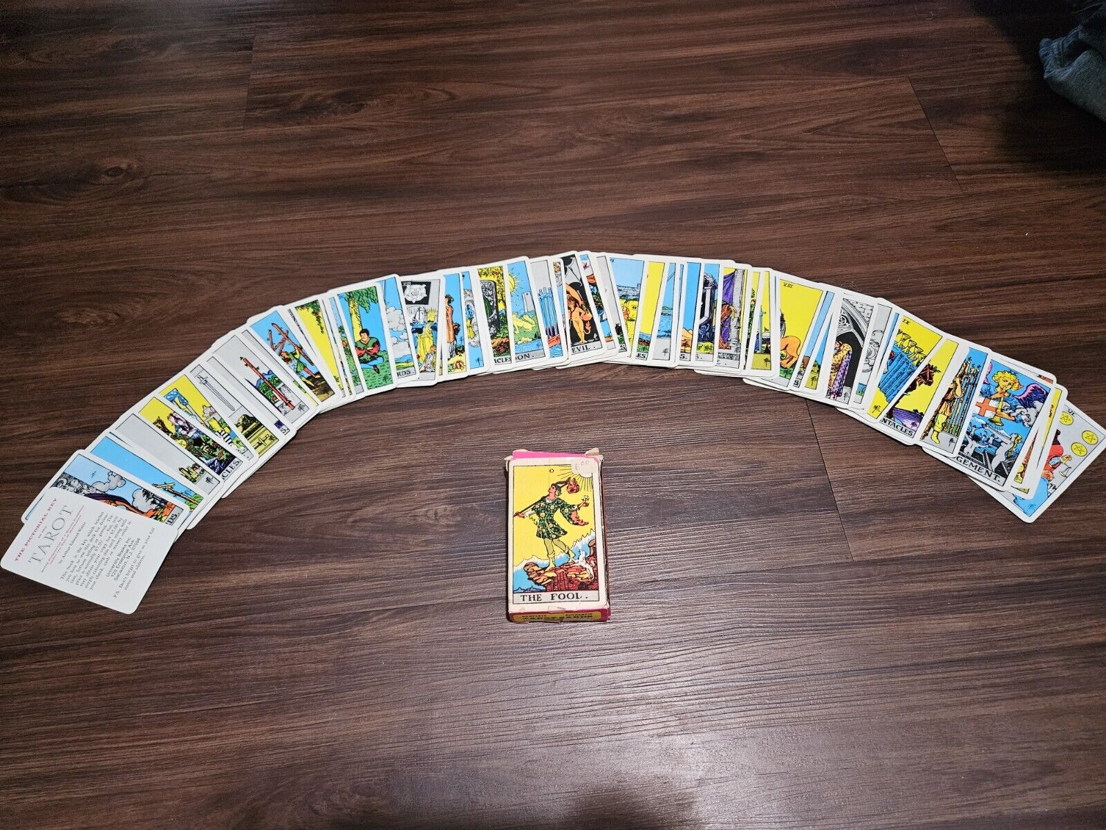 Vintage Smith-Waite Tarot Card Deck UNIVERSITY BOOKS Auth Pink Ankh Backs 78 +