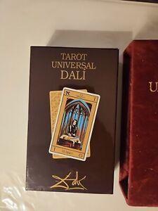 Tarot Universal Dali : Red Velvet Box, Booklet & Tarot Deck With Gold Trim 1984