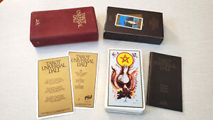 Tarot Universal Dali Red Velvet Box, Booklet & Deck Gilded Gold Edges 1984-Nice