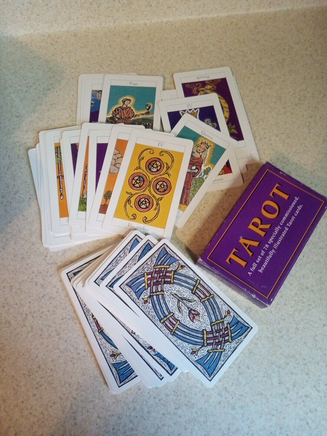 Tarot Cards Johnathan Dee Shirley Barker 78 Deck  -  No Booklet