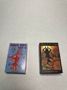 Lot Of 2 Rock Art Tarot Card Deck Jerry Roelen New And Tarot De St. Croix