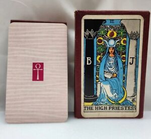 Vintage Rider Waite Tarot Card Deck 1959 University Books 1st Edition Red Box