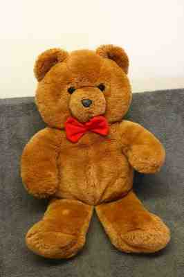 Dakin Teddy Bear Medium Brown Red Bow Cute Loveable Plus Estate Daikin Find AP