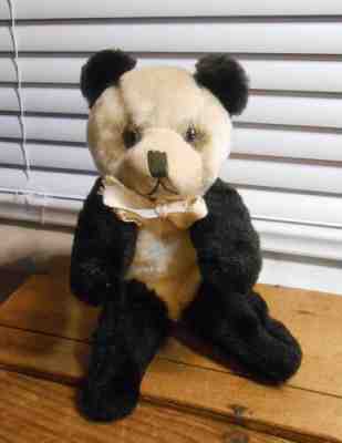 Vintage Japan PANDA Teddy Bear - Glass Eyes, Dakin Dream Pets