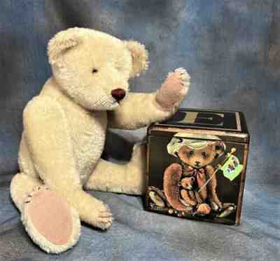 ANTIQUE MUSEUM QUALITY WHITE HECLA AMERICAN TEDDY BEAR 1906-08 NOT STEIFF