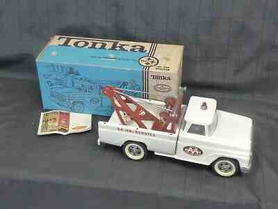 1966 TONKA - AA - Auto Wrecker Tow Truck Pressed Steel Toy #518 NOS w/ Box