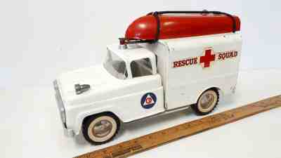 1960 TONKA - Rescue Squad Truck w/ Boat - Very Rare - Great Original Condition