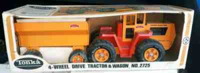 RARE 1974/75 Tonka FARM MASTER 4-Wheel Drive Tractor & Wagon Set *New In Box*