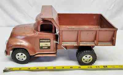 VINTAGE 50'S/60'S TONKA BROWN HYDRAULIC DUMP TRUCK