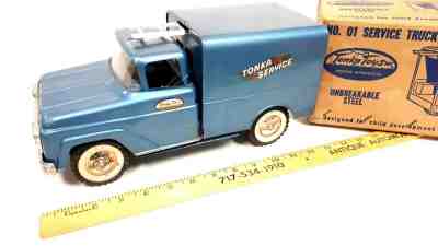 1960 TONKA - Original Service Truck w/ Ladder + Original Box - Nice Condition