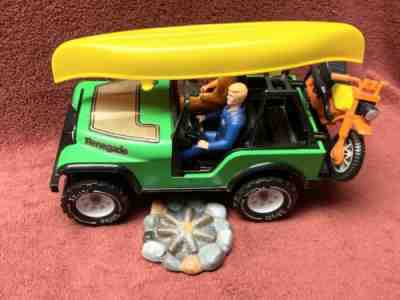 Vintage Tonka 3198 Jeep Renegade Canoe Dirt Bike Outdoors Adventure Set Figures