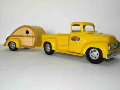 1957 Tonka Custom Pickup Truck And Pull Behind Teardrop Camper NR
