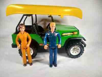 1978 Vintage TONKA AMC Jeep CJ7 Renegade green XR-101 W/ Figures Canoe Pressed