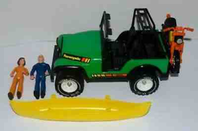 Near Mint Vintage Tonka 3198 Jeep Renegade Canoe Dirt Bike Adventure Set Figures
