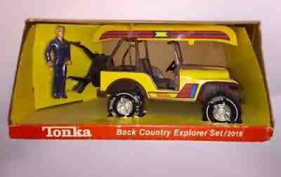 RARE Vintage MIB 1980 TONKA Back Country Explorer Set #2018 w/Jeep CJ & Canoe