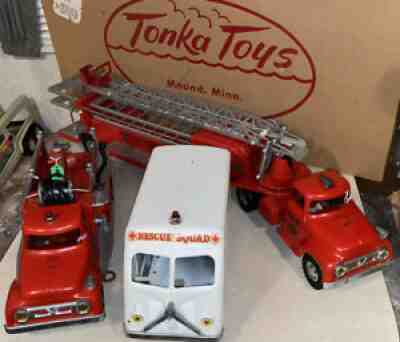 1957 Tonka fire truck box set 8/10 No inserts