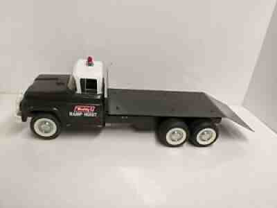 Vintage Buddy L Ramp Hoist Truck Tandem Axel Pressed Steel Bed 1960's Restored