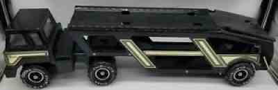 1984 Tonka Semi Truck Car Carrier XMB-975 Black w/ Gold Sticker Trim 70-001