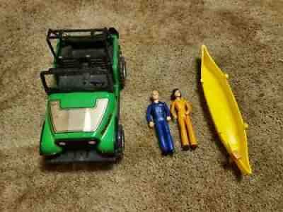 1978 VTG Tonka Jeep Renegade Green XR-101 w Figures Canoe