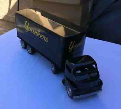 Tonka Younkers Semi Truck, Trailer, Pressed Steel, 1950-1953 (restored).
