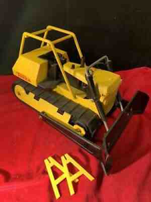 Vieux Tonka T-9 Mighty Bulldozer – Jouet En Tôle Des Années 70, Collector !
