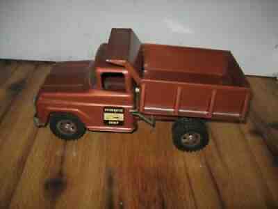 VTG 1950s 60s Tonka No. 20 Hydraulic Brown Dump Truck Original Pressed Steel