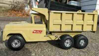 ALL ORGINAL BUDDY L FORD TANDEM AXLE HYDRAULIC DUMP TRUCK- ORIGINAL VINTAGE RARE