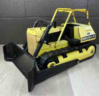 VINTAGE - 1970s TONKA toy truck T9 Mighty TURBO DIESEL Bulldozer Pressed Steel