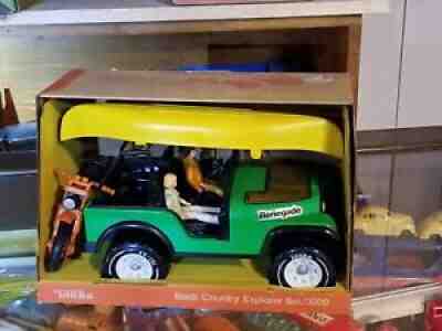 STEEL PRESSED TONKA #3000 BACK COUNTRY EXPLORER SET 1979 JEEP CANOE WITH BOX