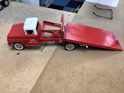 Tonka Ramp Hoist Tow Truck Car Hauler Transporter Original