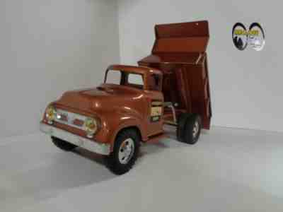 1957 Tonka Hydraulic Dump Truck Brown Original Nice