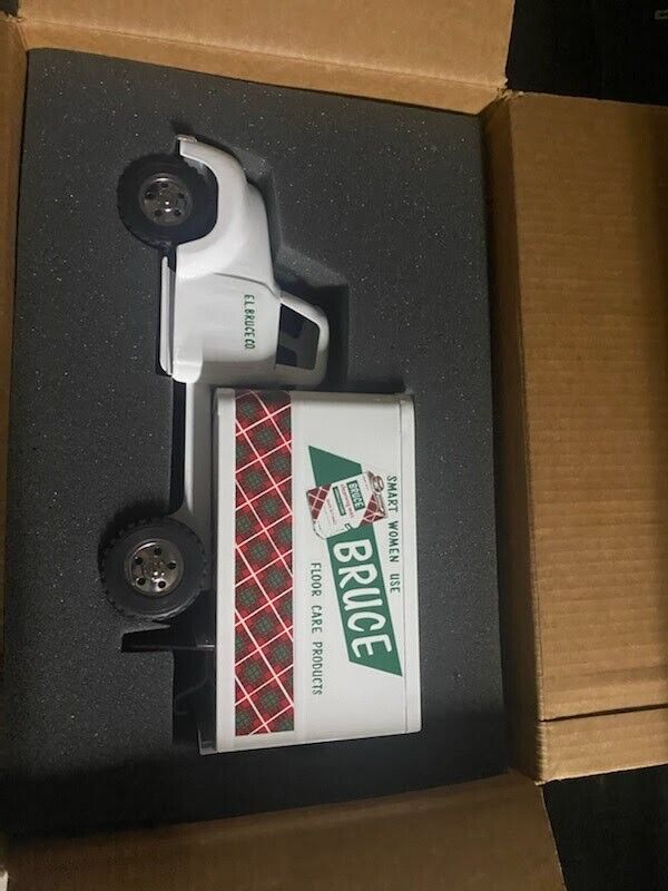 tonka desalle el bruce floor wax truck in box and signed. make offer.