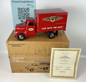 Vtg Tonka Pressed Steel Ace Stores Truck Hand Signed By Don Desalle W/Box & COA