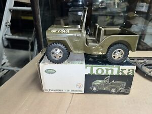 c1964 TONKA Military Jeep Dispatcher #251 exc+ condition w original box NICE
