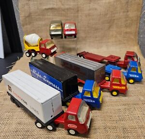 Lot of vtg. Tonka Semitrucks Haulers Trailers ect. enjoy or restore