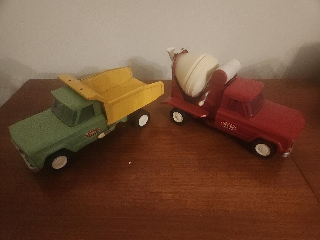 Vintage 1960s TONKA DUMP TRUCK & TONKA CEMENT MIXER - Great Condition!