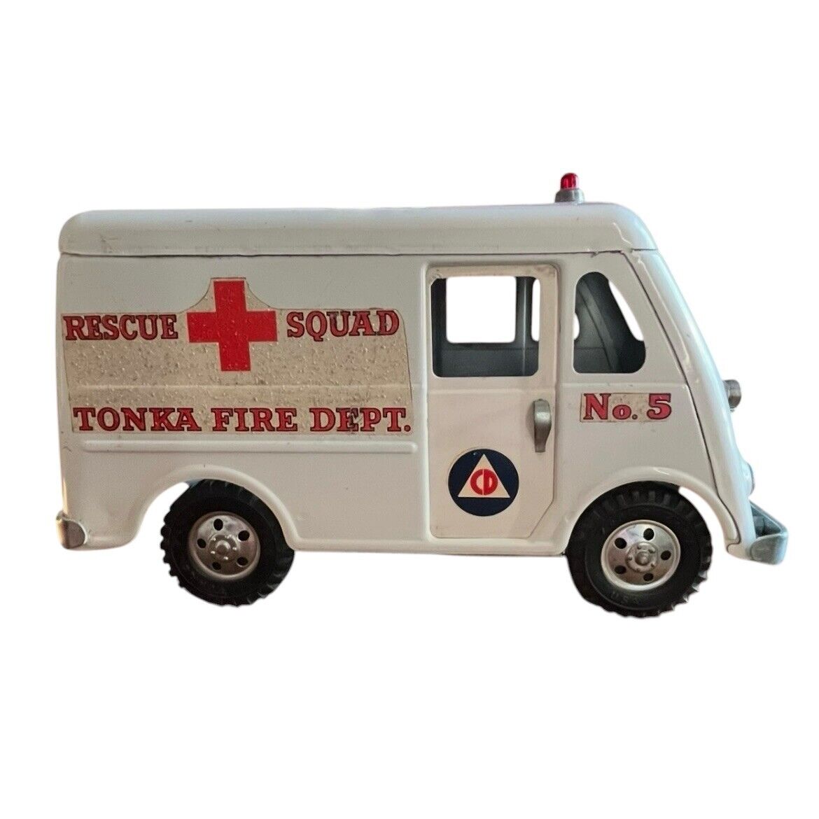 Vintage 1950’s Tonka Toys - TONKA FIRE DEPT. RESCUE SQAUD VAN / TRUCK No. 5