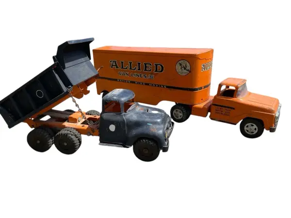 New Listing1950's Tonka Truck Lot Allied Van Lines Semi + State Highway Big Mike Dump Truck