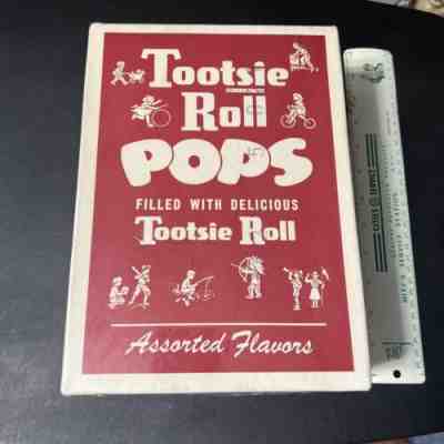 Vintage Early Tootsie Roll Pops Candy Box 2c