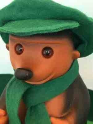 New Dam Troll Hedgehog Bank Complete with Original scarf, Hat, and Key