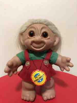 Thomas DAM Lykketroll Troll Girl With Original Tag, 1950s/1960s