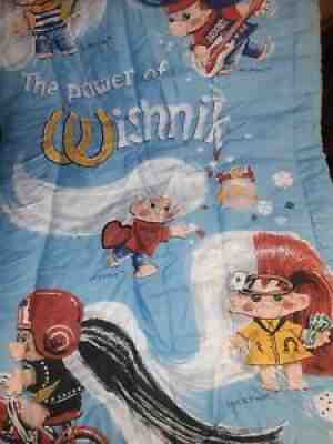 Vintage 1983 WISHNIK TROLLS Sleeping Bag Unused Dead Stock Uneeda BIBB Sample