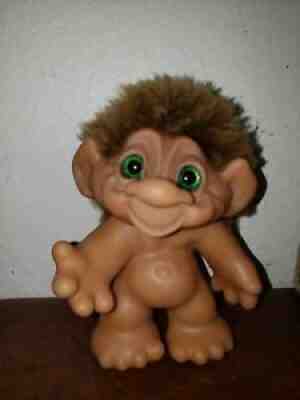 RARE Troll Doll Vintage 1968 Dam 5 White Hair Made in Denmark Sad Face!