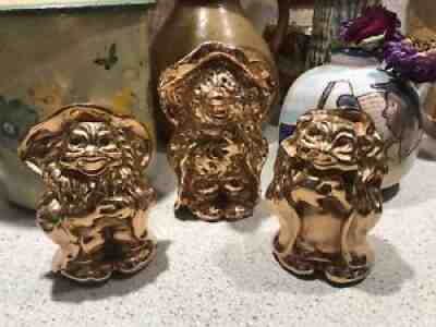 A very rare set of 3 Dam troll bronze figures  ¤ ð??? ¤ 