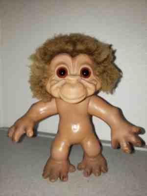 Vintage RARE large 1960s Thomas Dam Monkey Troll Mohair glass eyes
