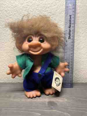 Vintage 9â? 1977 Troll Doll Dam Norfin With / Tag Made In Denmark