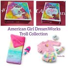 American Girl Trolls Band Together Fuzzy Pink PJs & Sleeping Bag Troll Plush NEW