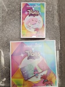 American Girl Trolls Band Together Fuzzy Pink PJs & Sleeping Bag W/ Troll Plush