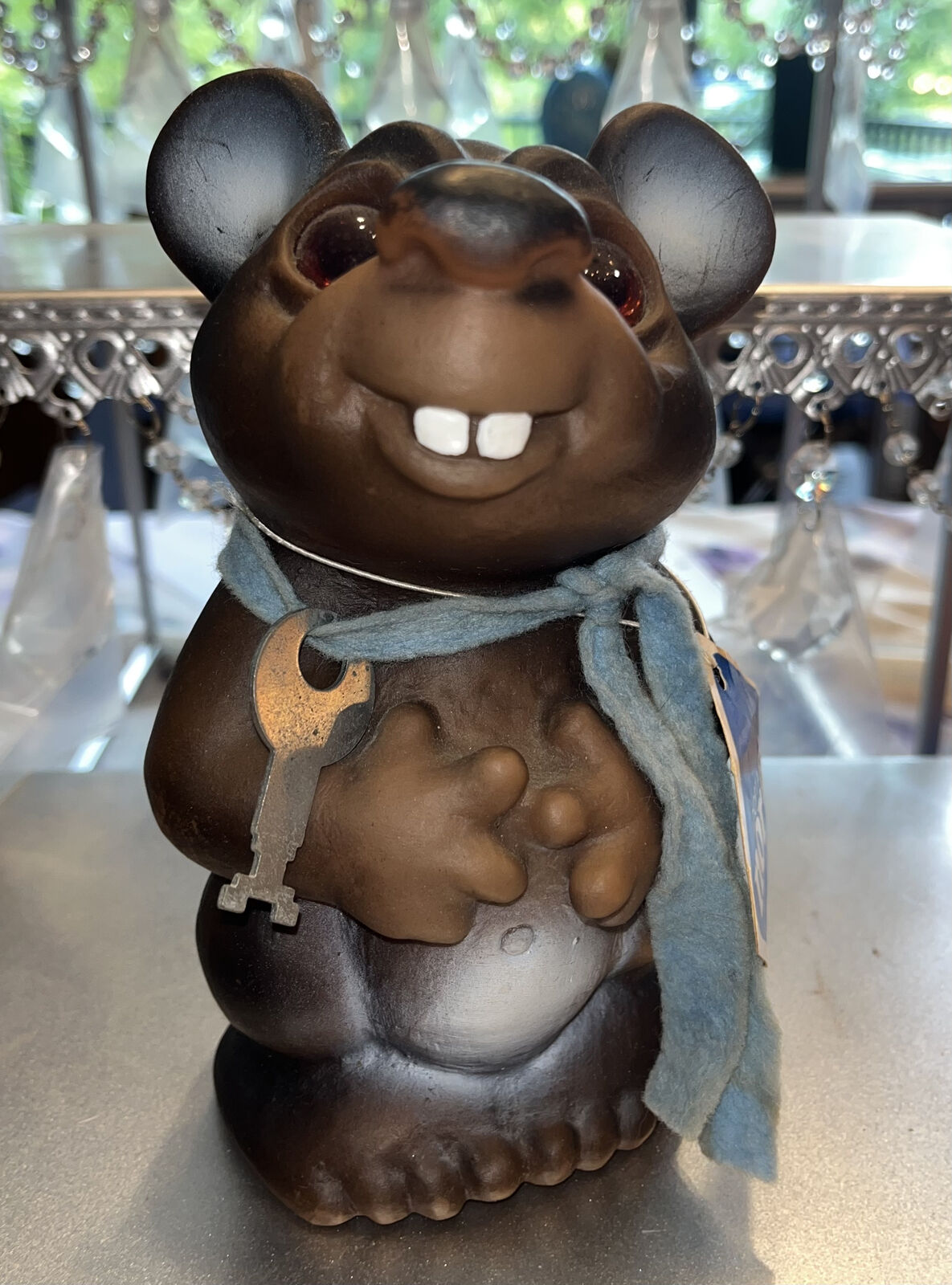 Rare DAM / Norfin Rat / Mouse Troll Doll Bank with METAL Key + Tag, Free Ship!